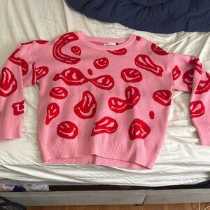 Vibrant Pink and Red Women's Sweater